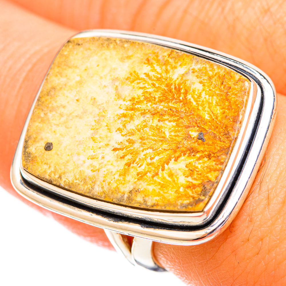 Germany Psilomelane Dendrite Rings handcrafted by Ana Silver Co - RING121204