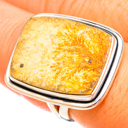Germany Psilomelane Dendrite Rings handcrafted by Ana Silver Co - RING121204