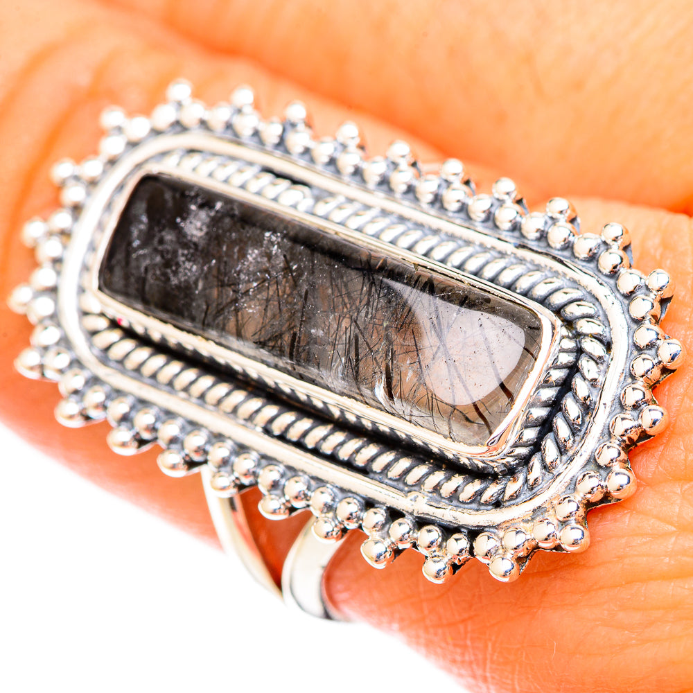 Tourmalinated Quartz Rings handcrafted by Ana Silver Co - RING121216