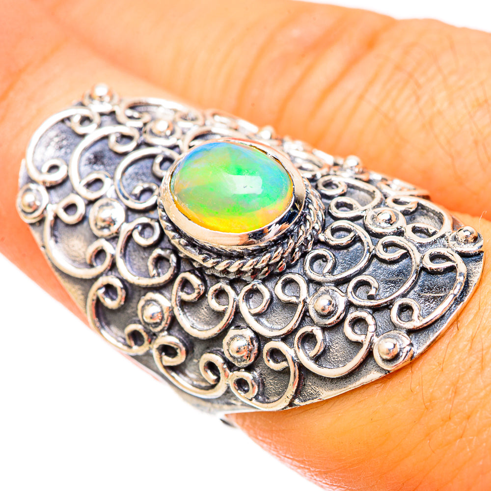 Ethiopian Opal Rings handcrafted by Ana Silver Co - RING121228