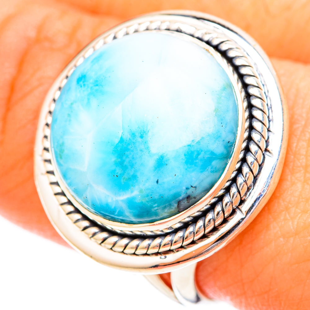 Larimar Rings handcrafted by Ana Silver Co - RING121240