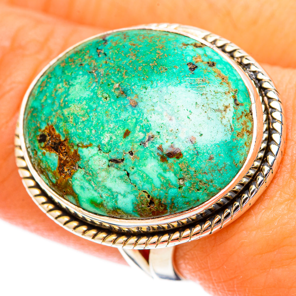 Tibetan Turquoise Rings handcrafted by Ana Silver Co - RING121244