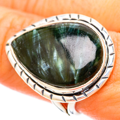 Seraphinite Rings handcrafted by Ana Silver Co - RING121249