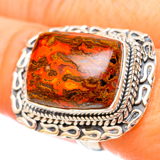 Moroccan Agate Rings handcrafted by Ana Silver Co - RING121251