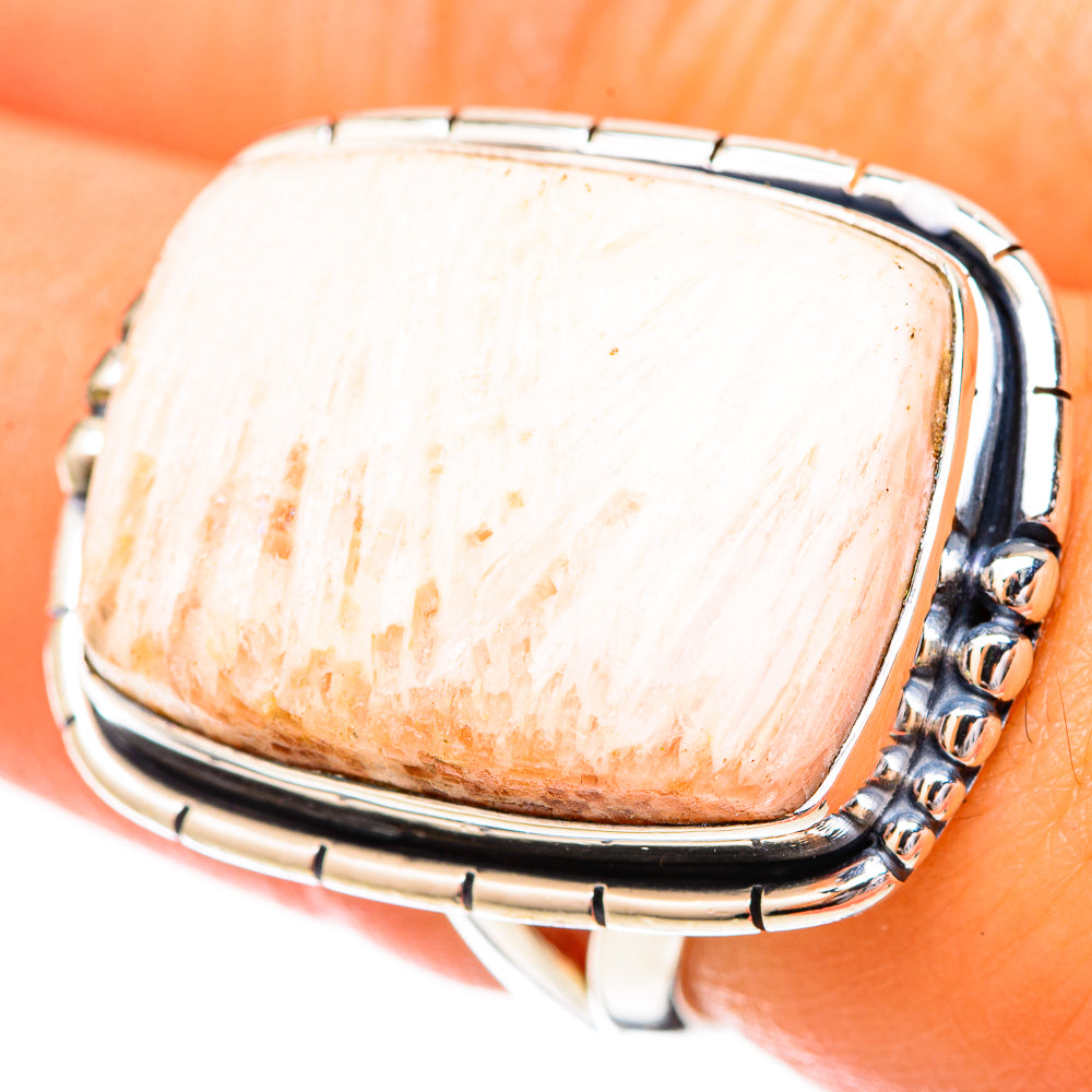 Scolecite Rings handcrafted by Ana Silver Co - RING121254
