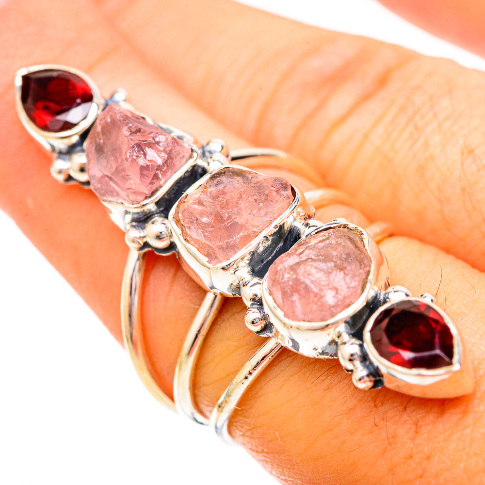 Rose Quartz Rings handcrafted by Ana Silver Co - RING121256