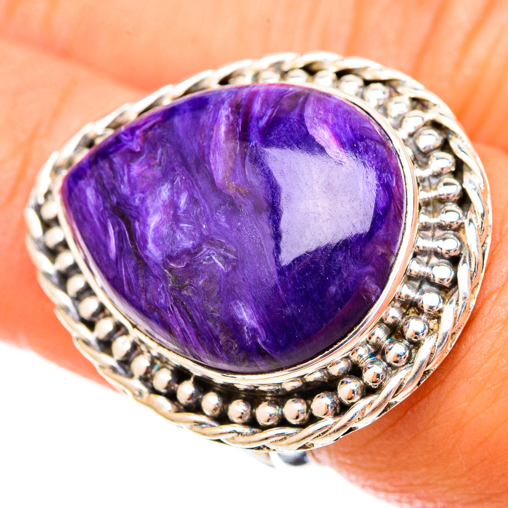 Charoite Rings handcrafted by Ana Silver Co - RING121262