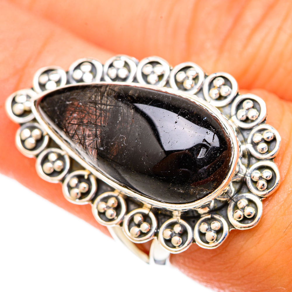 Tourmalinated Quartz Rings handcrafted by Ana Silver Co - RING121266
