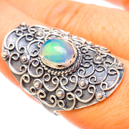 Ethiopian Opal Rings handcrafted by Ana Silver Co - RING121276