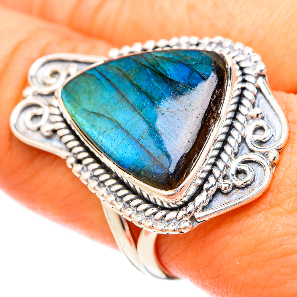 Labradorite Rings handcrafted by Ana Silver Co - RING121282