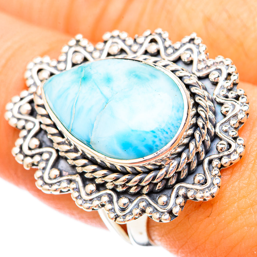 Larimar Rings handcrafted by Ana Silver Co - RING121285