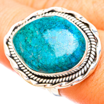 Chrysocolla Rings handcrafted by Ana Silver Co - RING121286