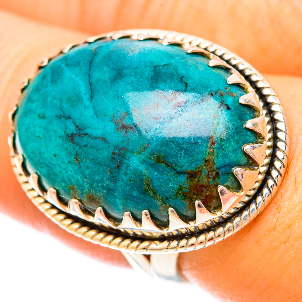Chrysocolla Rings handcrafted by Ana Silver Co - RING121289