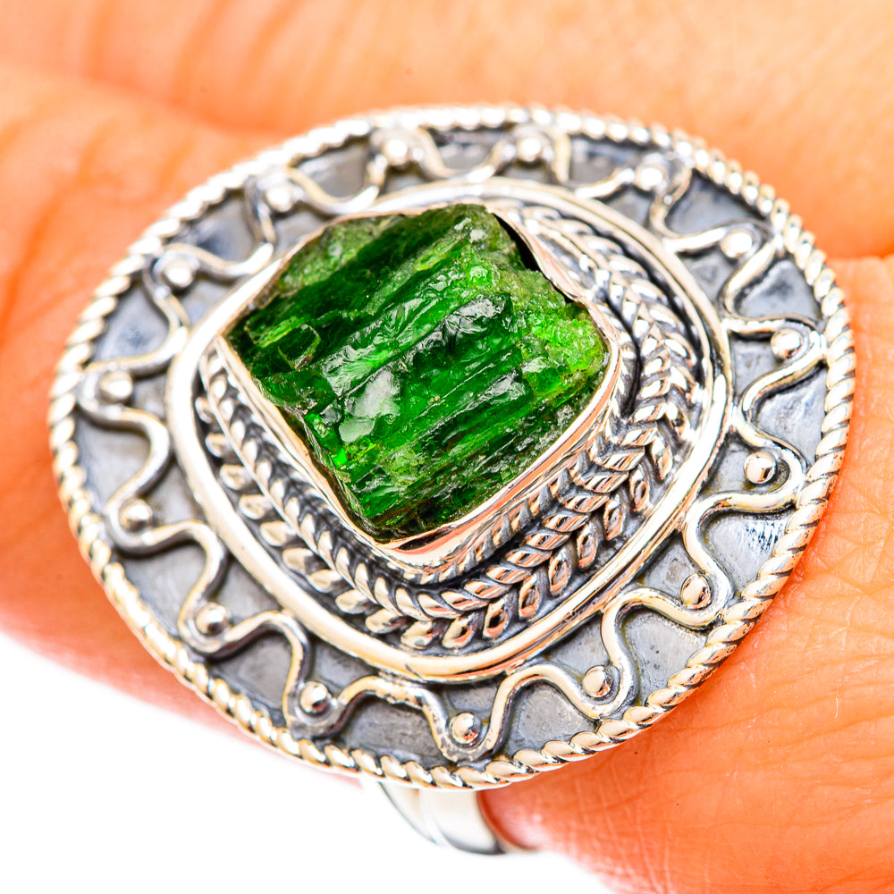 Chrome Diopside Rings handcrafted by Ana Silver Co - RING121301