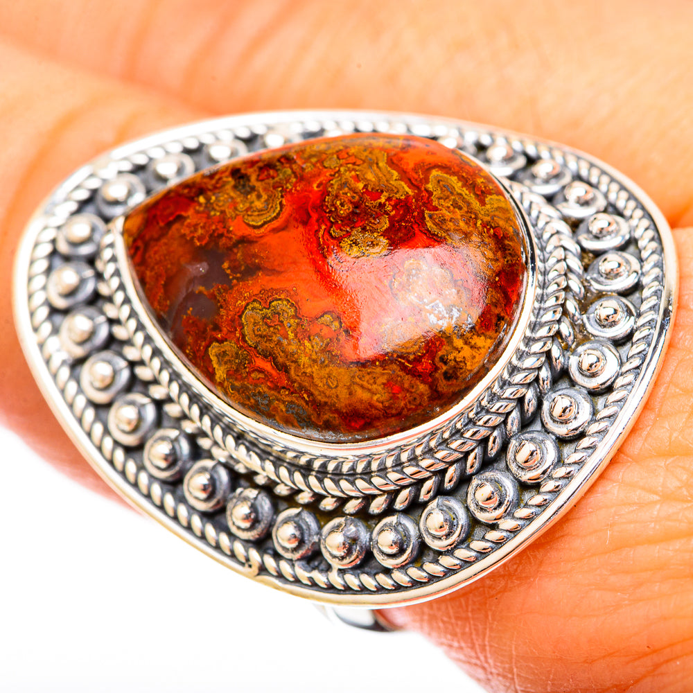 Moroccan Agate Rings handcrafted by Ana Silver Co - RING121302