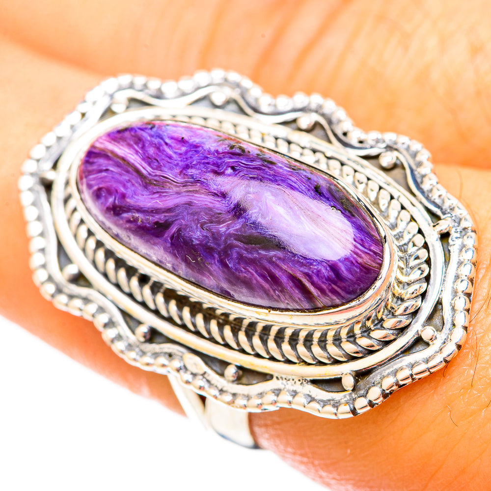Charoite Rings handcrafted by Ana Silver Co - RING121308