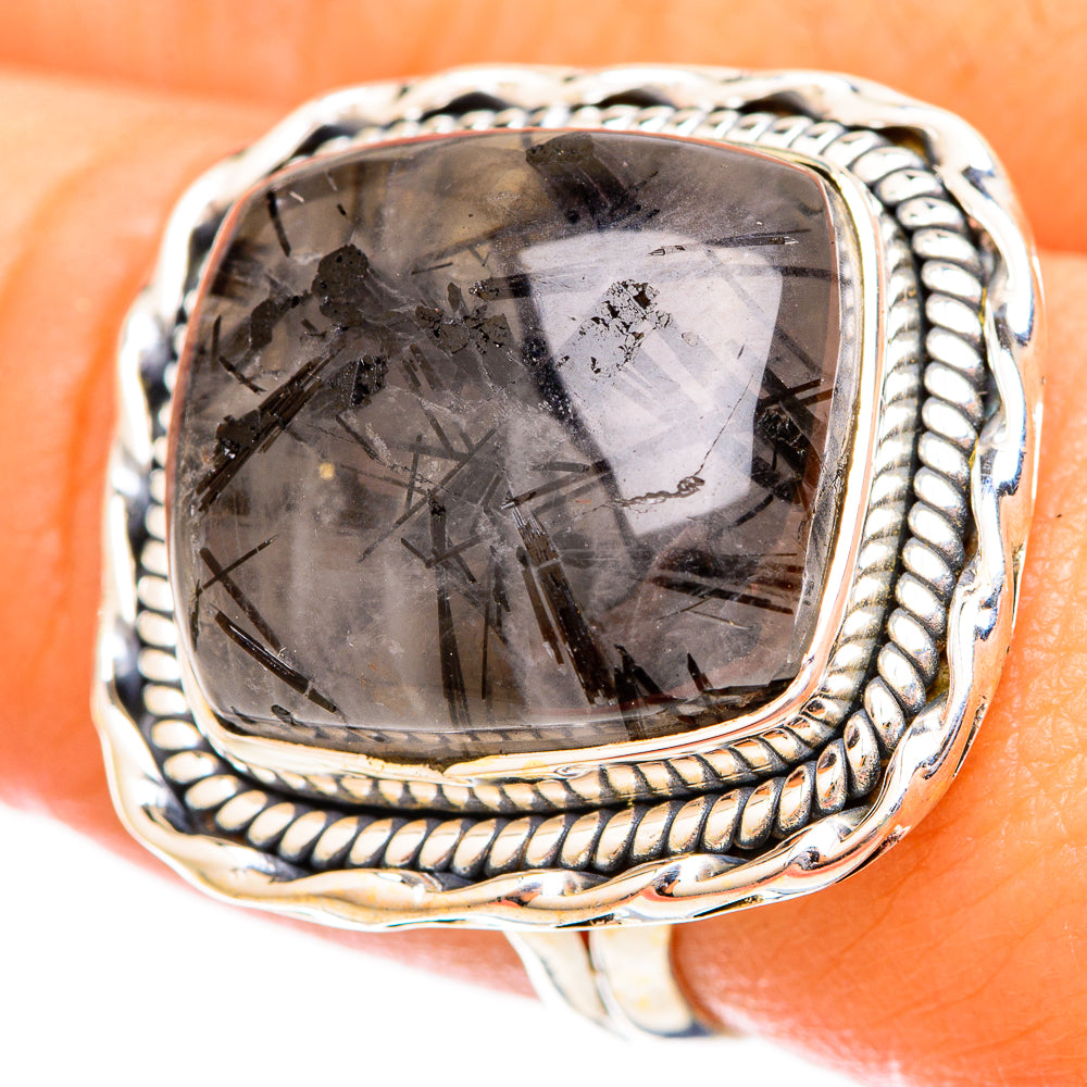 Tourmalinated Quartz Rings handcrafted by Ana Silver Co - RING121314