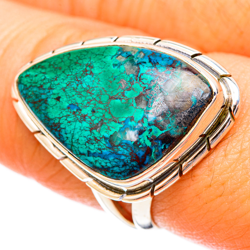 Chrysocolla Rings handcrafted by Ana Silver Co - RING121323