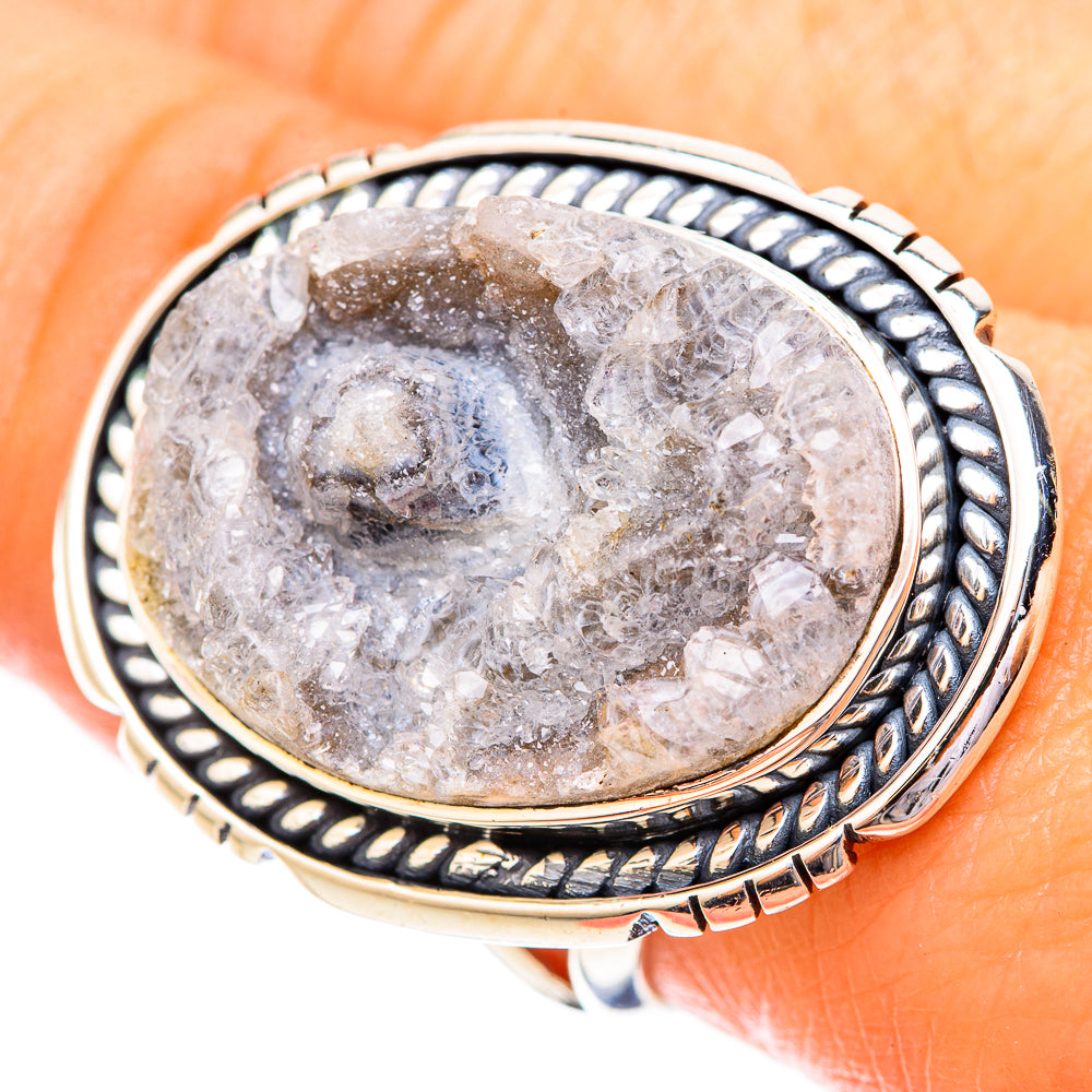 Desert Druzy Rings handcrafted by Ana Silver Co - RING121324