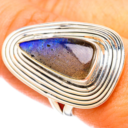 Labradorite Rings handcrafted by Ana Silver Co - RING121325