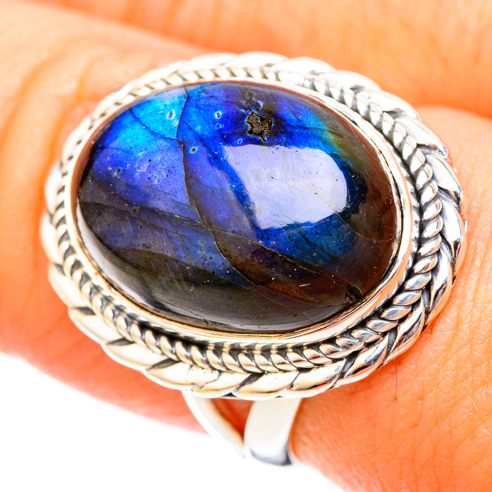 Labradorite Rings handcrafted by Ana Silver Co - RING121332