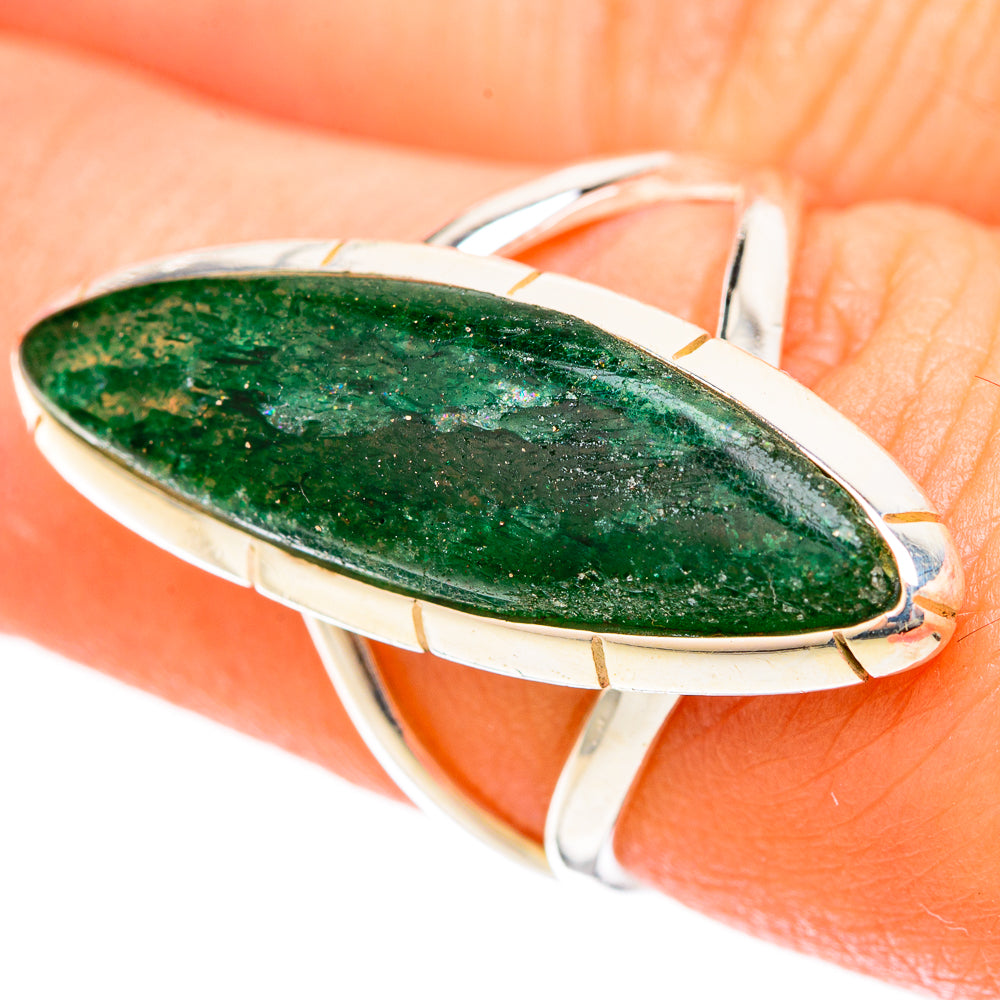 Green Aventurine Rings handcrafted by Ana Silver Co - RING121338
