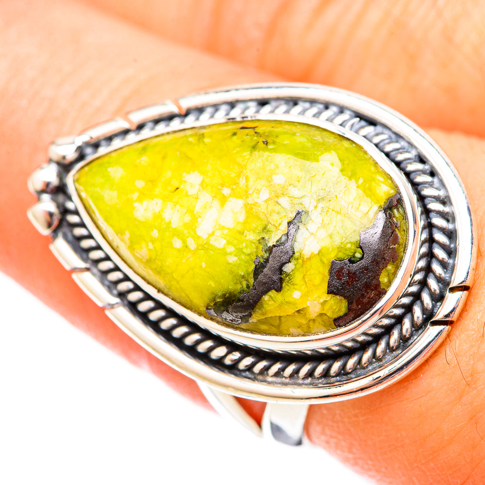 Lizardite Rings handcrafted by Ana Silver Co - RING121361