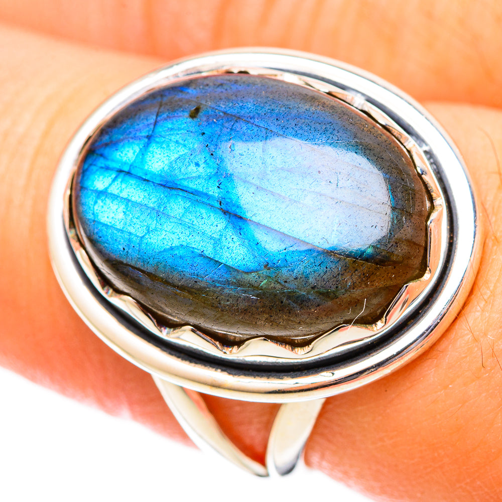 Labradorite Rings handcrafted by Ana Silver Co - RING121364