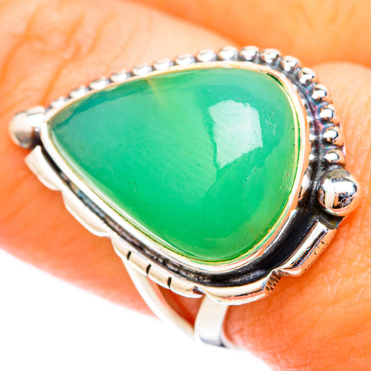 Chrysoprase Rings handcrafted by Ana Silver Co - RING121370