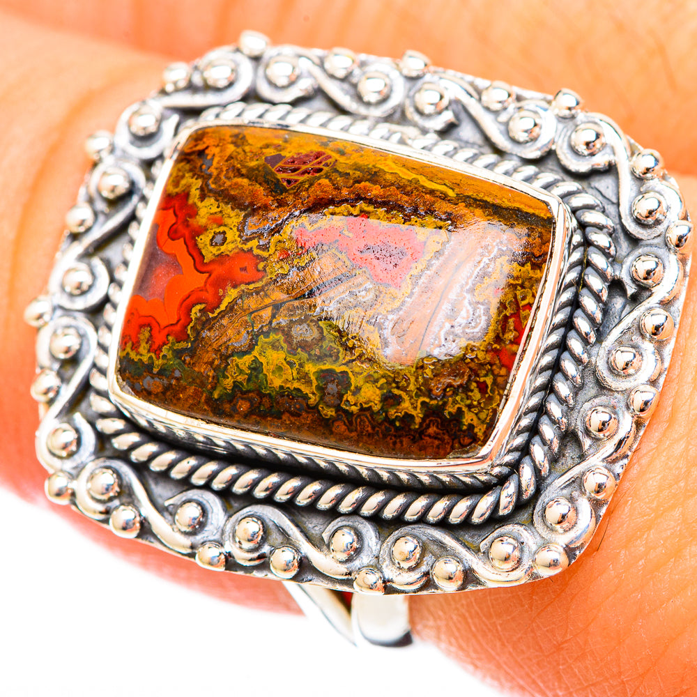 Moroccan Agate Rings handcrafted by Ana Silver Co - RING121375