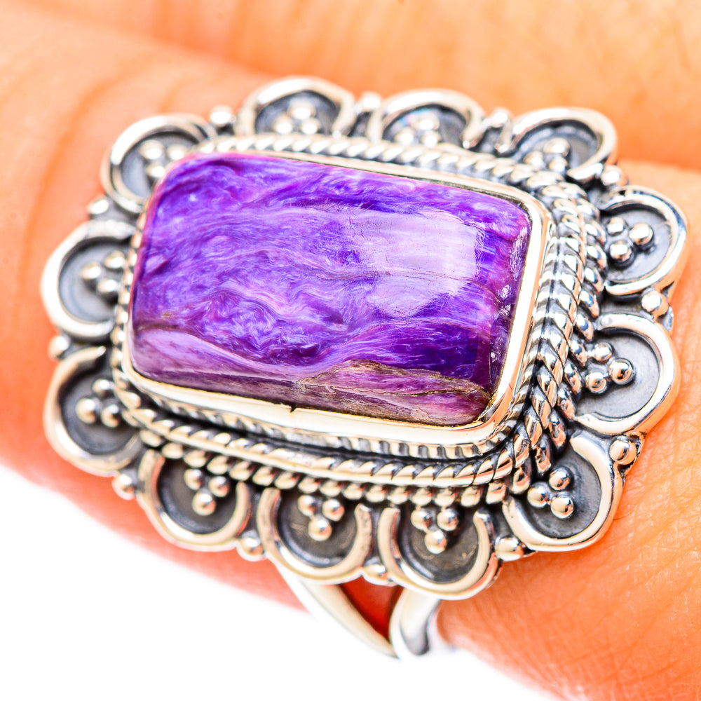 Charoite Rings handcrafted by Ana Silver Co - RING121381