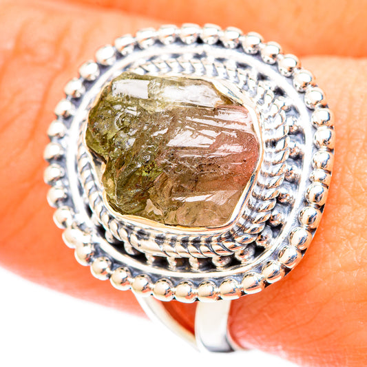 Watermelon Tourmaline Rings handcrafted by Ana Silver Co - RING121391