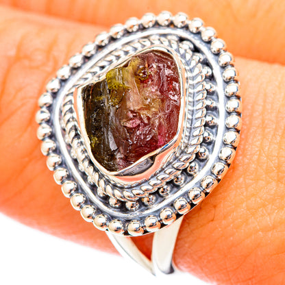 Watermelon Tourmaline Rings handcrafted by Ana Silver Co - RING121392