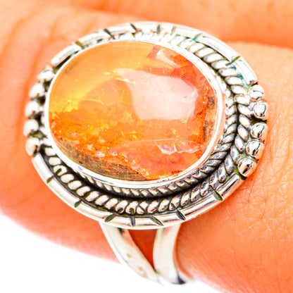 Mexican Fire Opal Rings handcrafted by Ana Silver Co - RING121394