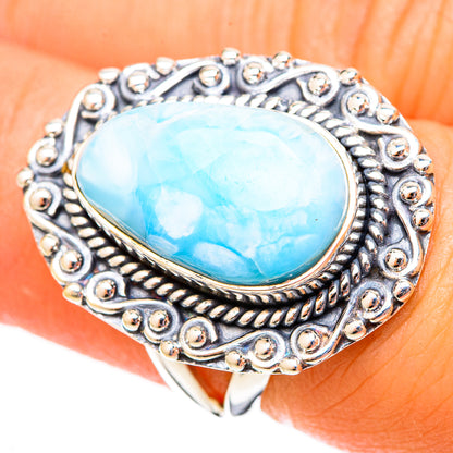 Larimar Rings handcrafted by Ana Silver Co - RING121395