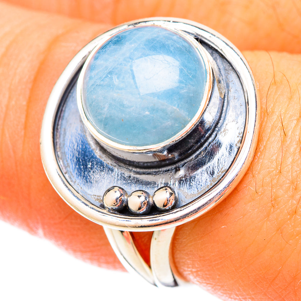 Aquamarine Rings handcrafted by Ana Silver Co - RING121396