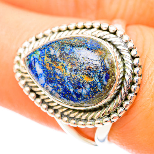 Azurite Rings handcrafted by Ana Silver Co - RING121400
