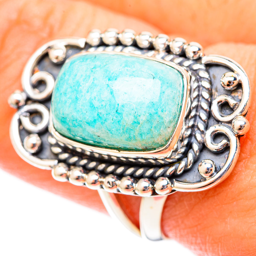 Amazonite Rings handcrafted by Ana Silver Co - RING121403
