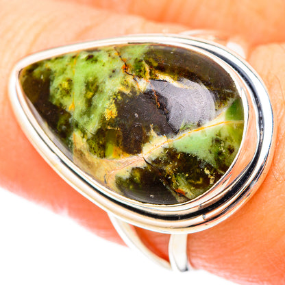 Australian Green Opal Rings handcrafted by Ana Silver Co - RING121404