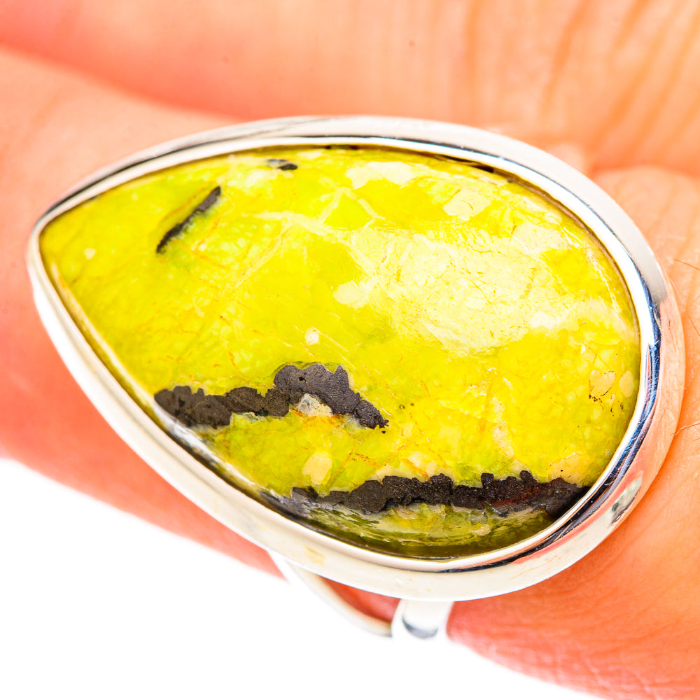 Lizardite Rings handcrafted by Ana Silver Co - RING121422
