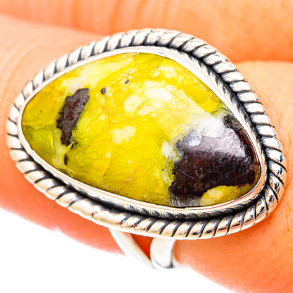 Lizardite Rings handcrafted by Ana Silver Co - RING121423