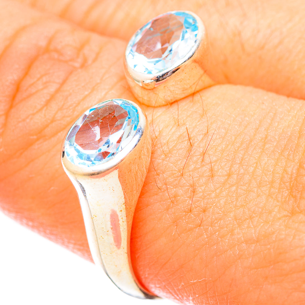 Blue Topaz Rings handcrafted by Ana Silver Co - RING121427