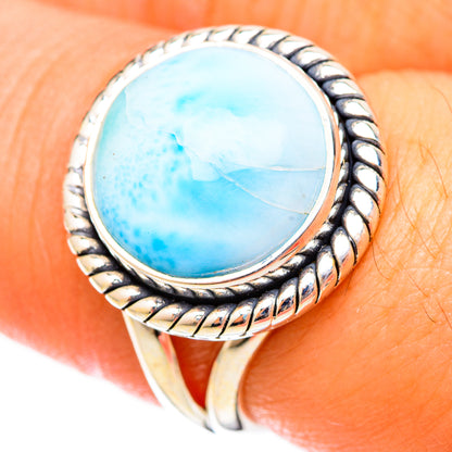 Larimar Rings handcrafted by Ana Silver Co - RING121428