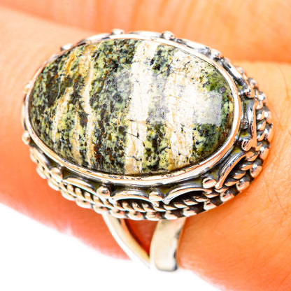 Green Swiss Opal Rings handcrafted by Ana Silver Co - RING121434