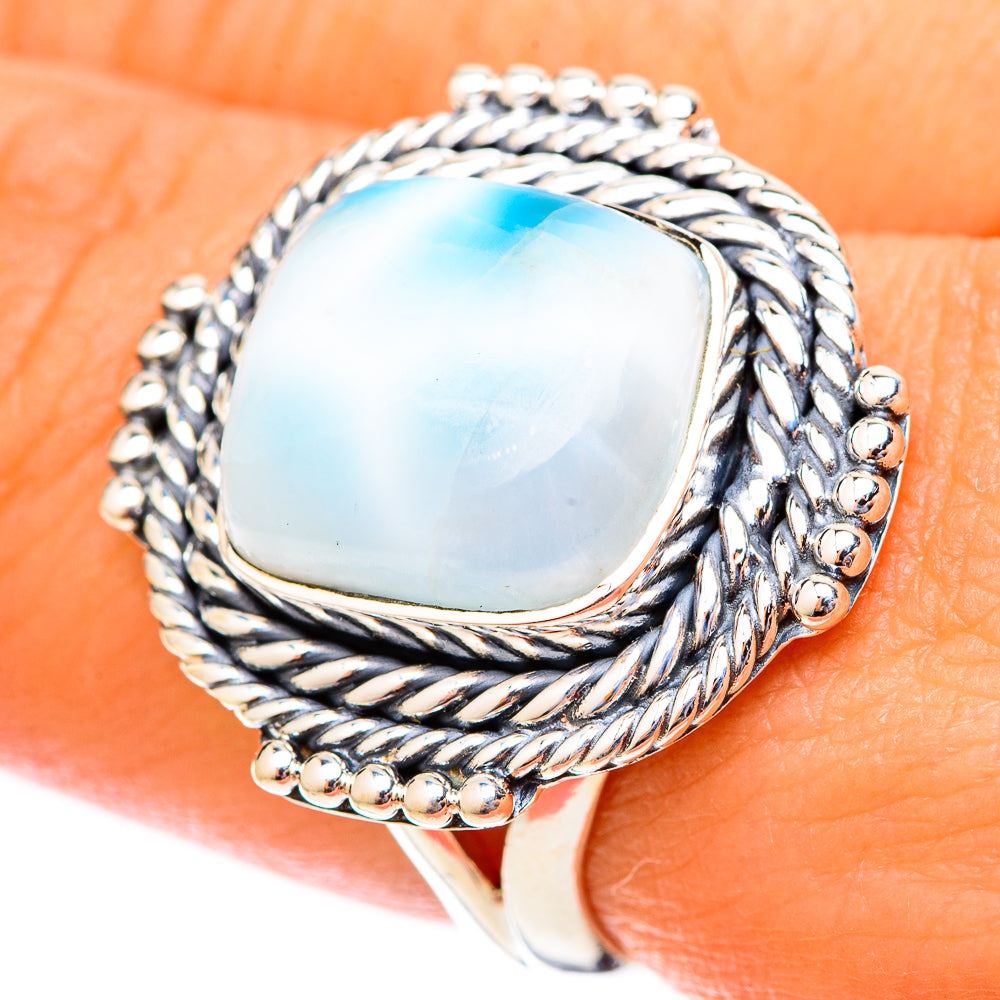 Larimar Rings handcrafted by Ana Silver Co - RING121452