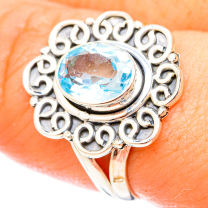Blue Topaz Rings handcrafted by Ana Silver Co - RING121453
