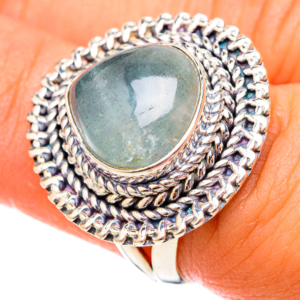 Aquamarine Rings handcrafted by Ana Silver Co - RING121454