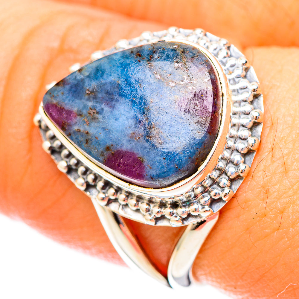 Ruby Fuchsite Rings handcrafted by Ana Silver Co - RING121458