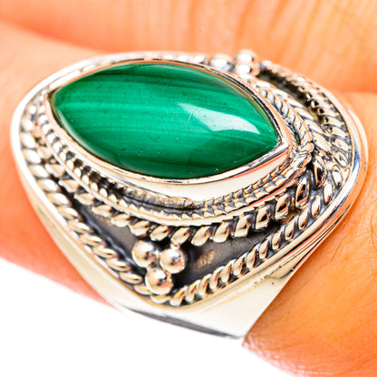 Malachite Rings handcrafted by Ana Silver Co - RING121459