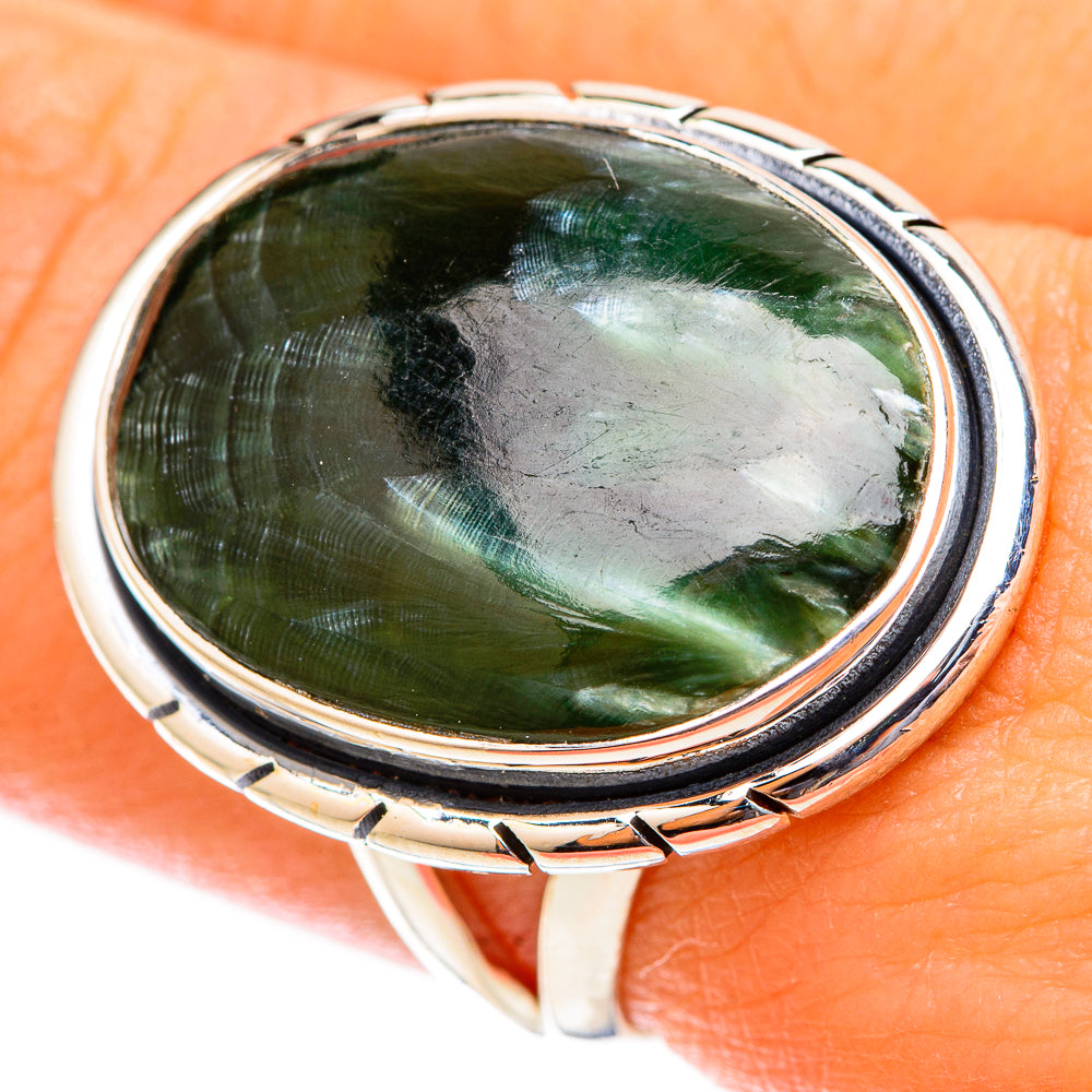 Seraphinite Rings handcrafted by Ana Silver Co - RING121463